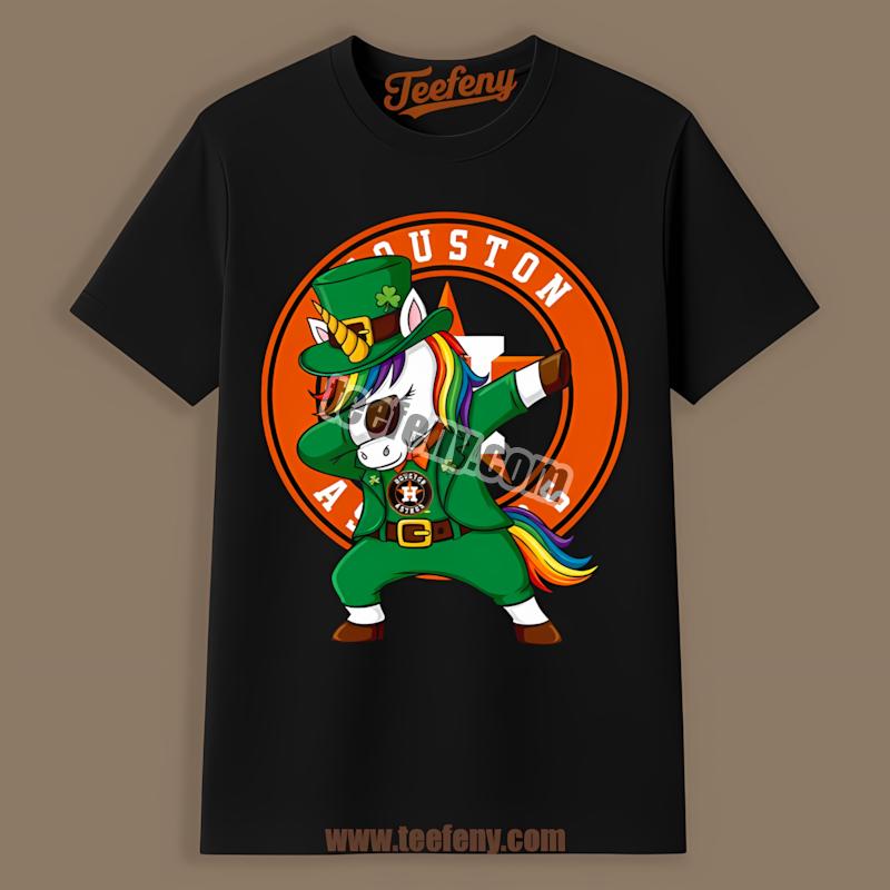 Houston Astros St Patricks Day Vs Dabbing Unicorn Funny Shirt