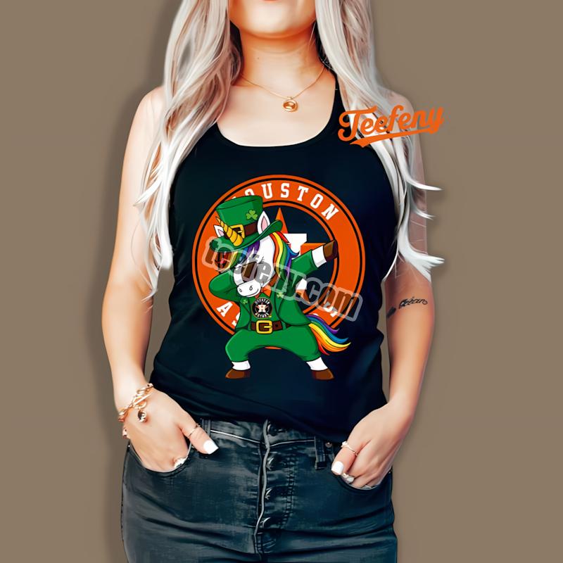 Houston Astros St Patricks Day Vs Dabbing Unicorn Funny Tanktop Houston Astros St Patricks Day Vs Dabbing Unicorn Funny Tanktop