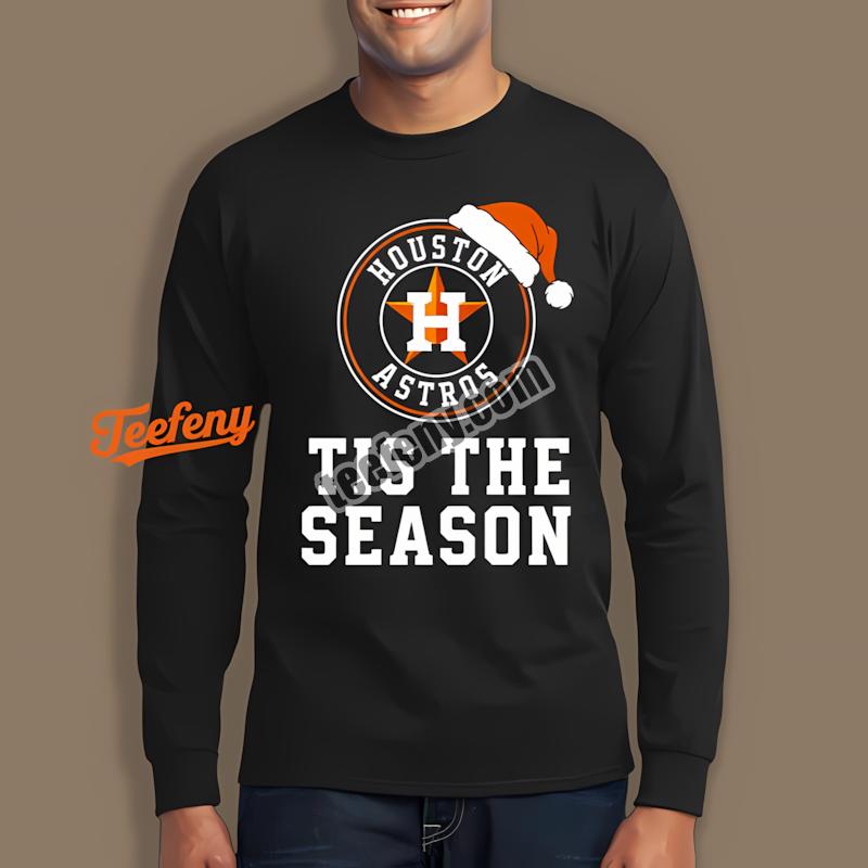 Houston Astros Tis The Season Christmas Retro Long Sleeve Houston Astros Tis The Season Christmas Retro Long Sleeve