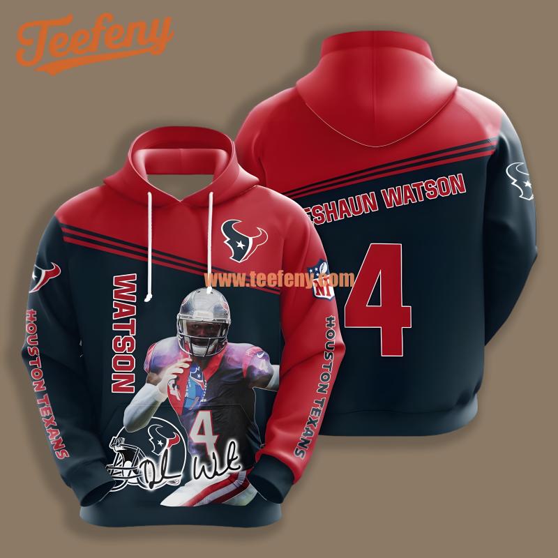 Houston Texans Pullover Black Graphic 3D Hoodie