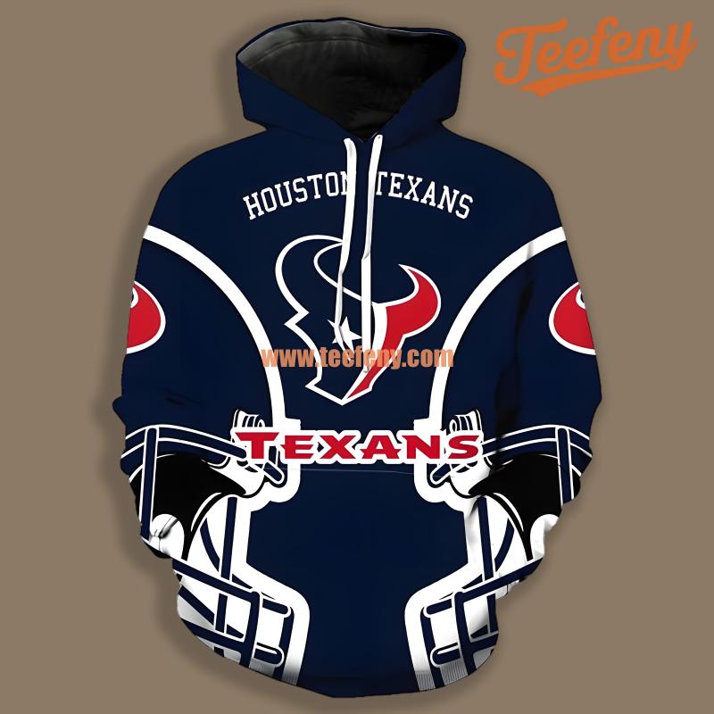 Houston Texans Pullover Blue For Sale 3D Hoodie
