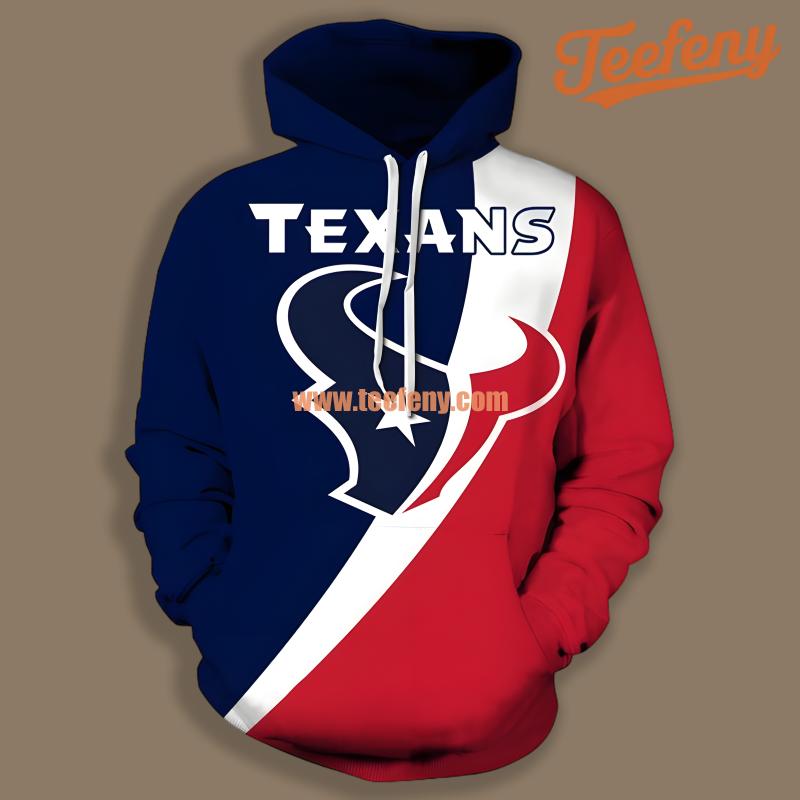 Houston Texans Pullover Red White Jacket 3D Hoodie