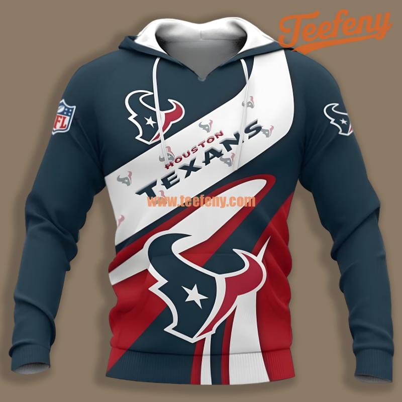 Houston Texans Red Blue Unisex 3D Hoodie