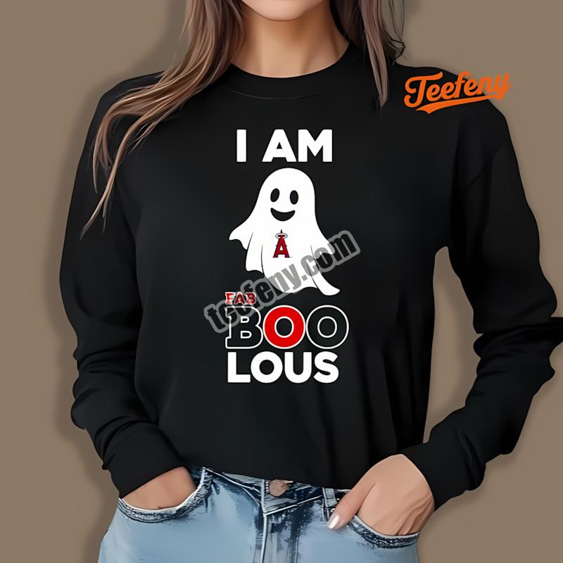 I Am Fab Boo Lous Los Angeles Angels Ghost Halloween Long Sleeve I Am Fab Boo Lous Los Angeles Angels Ghost Halloween Long Sleeve