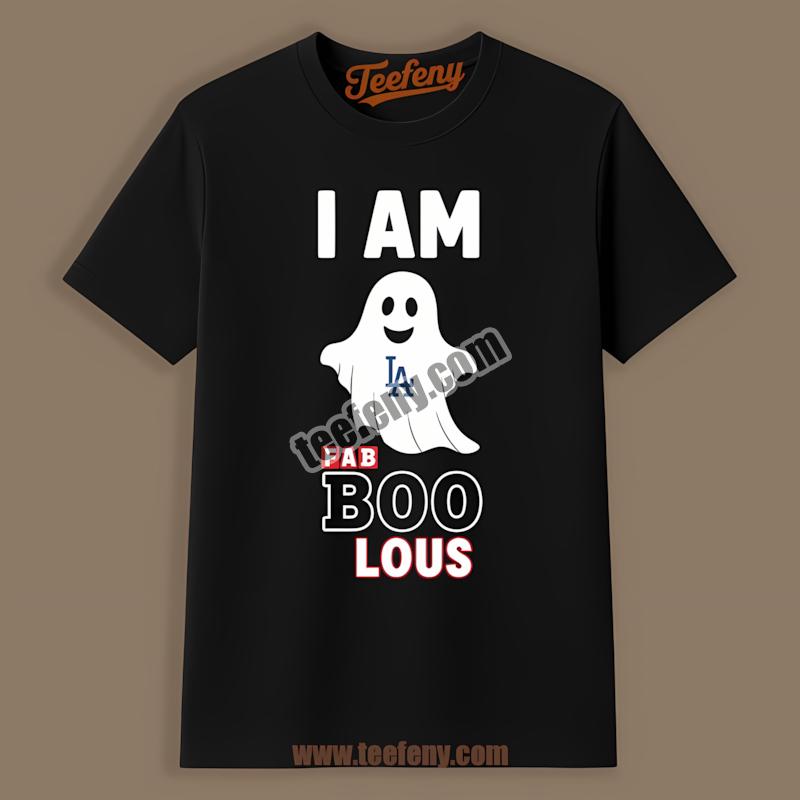 I Am Fab Boo Lous Los Angeles Dodgers Ghost Halloween Shirt
