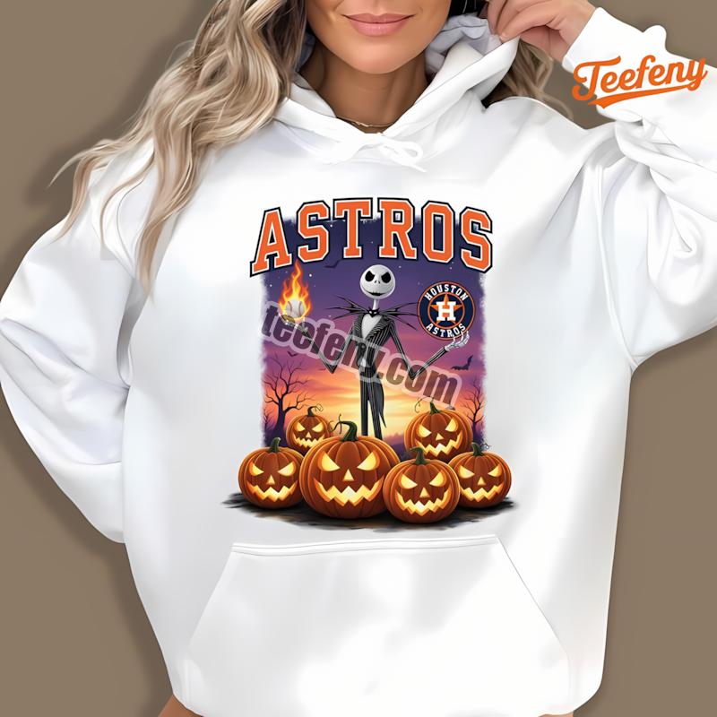Jack Skellington Houston Astros Halloween Hoodie Printing Jack Skellington Houston Astros Halloween Hoodie Printing