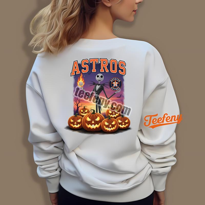 Jack Skellington Houston Astros Halloween Long Sleeve Printing Jack Skellington Houston Astros Halloween Long Sleeve Printing