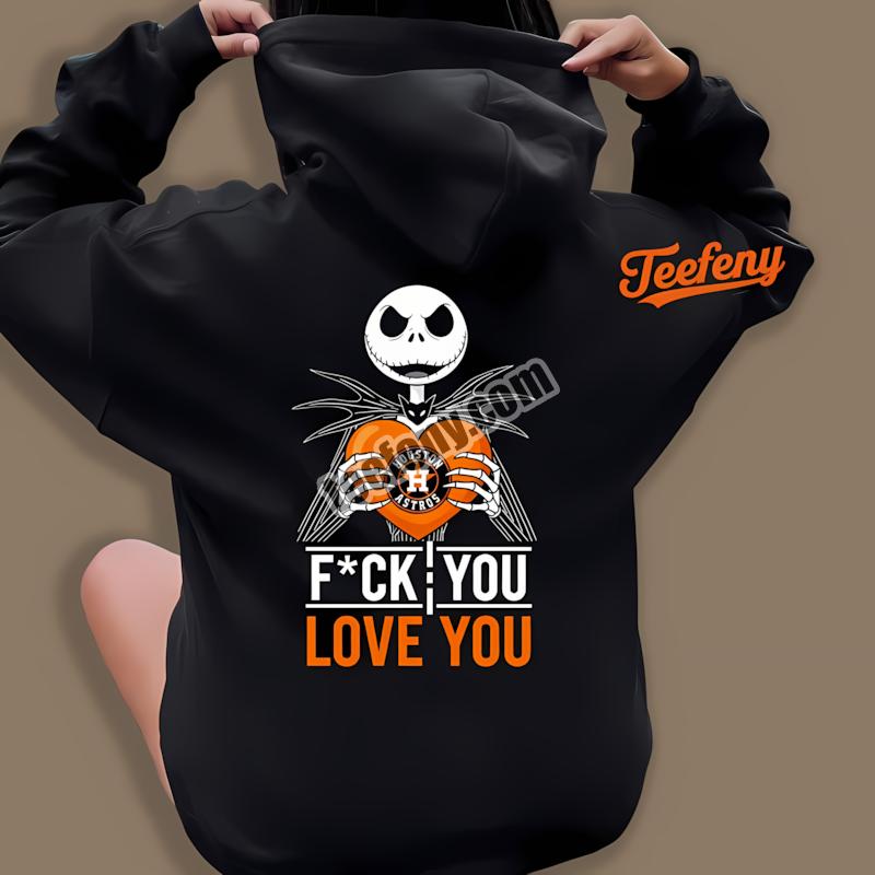 Jack Skellington Houston Astros Heart Cotton Hoodie Jack Skellington Houston Astros Heart Cotton Hoodie