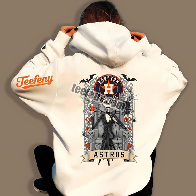 Jack Skellington Houston Astros Throne Classic Hoodie Jack Skellington Houston Astros Throne Classic Hoodie