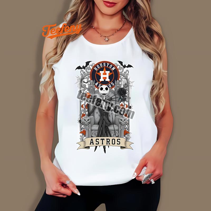 Jack Skellington Houston Astros Throne Classic Tanktop Jack Skellington Houston Astros Throne Classic Tanktop