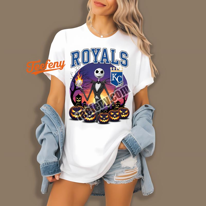 Jack Skellington Kansas City Royals Halloween Cool Shirt
