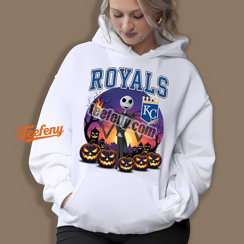 Jack Skellington Kansas City Royals Halloween Cool Hoodie Jack Skellington Kansas City Royals Halloween Cool Hoodie