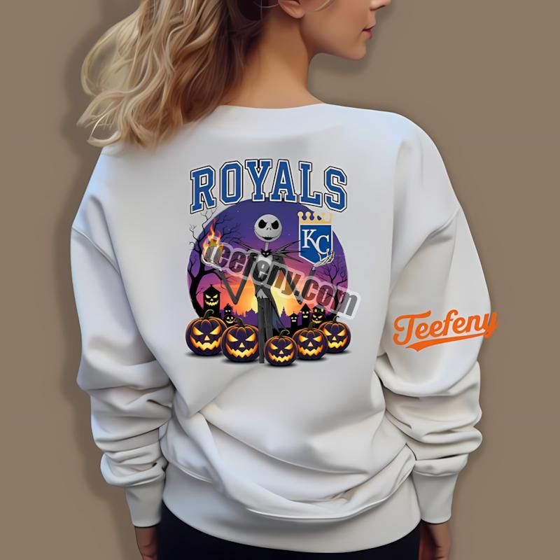 Jack Skellington Kansas City Royals Halloween Cool Long Sleeve Jack Skellington Kansas City Royals Halloween Cool Long Sleeve