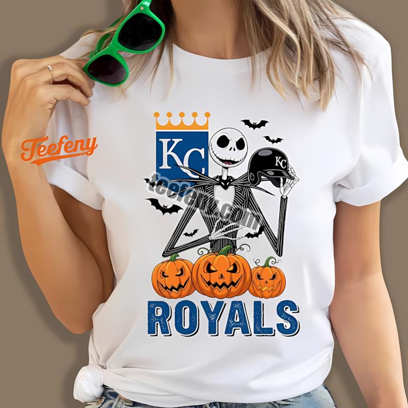 Jack Skellington Kansas City Royals Halloween Pumpkin Mens Shirt