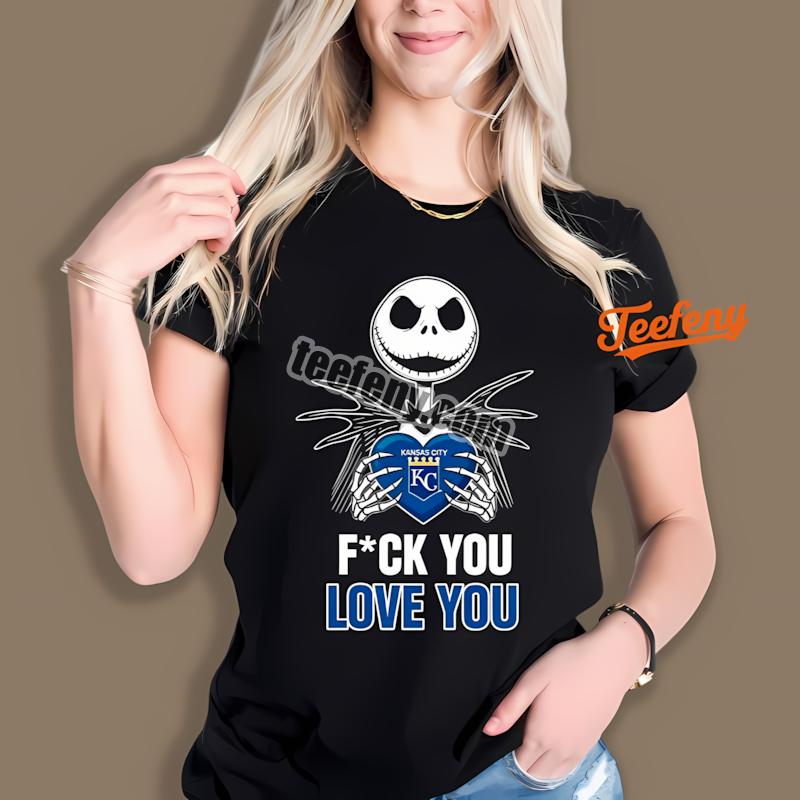 Jack Skellington Kansas City Royals Heart Mens Graphic Shirt