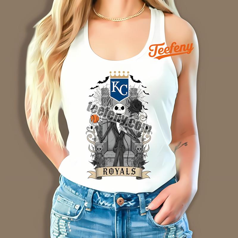 Jack Skellington Kansas City Royals Throne Mens Graphic Tanktop Jack Skellington Kansas City Royals Throne Mens Graphic Tanktop