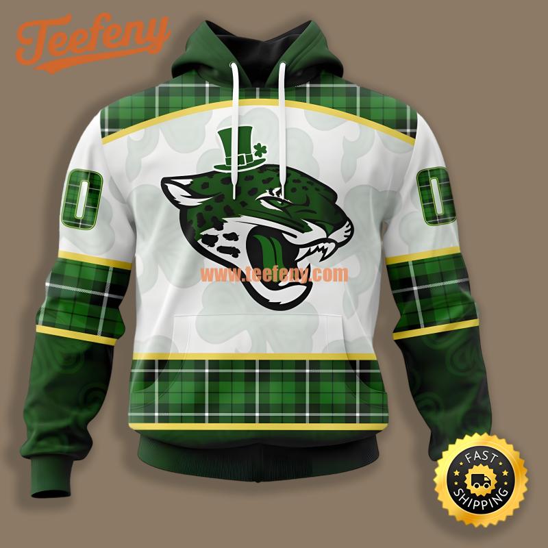 Jacksonville Jaguars St Patrick Day Green White 3D Hoodie