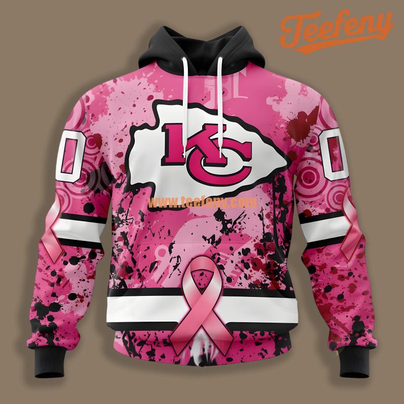 Kansas City Chiefs Breast Cancer Personalized Pink 3D Hoodie