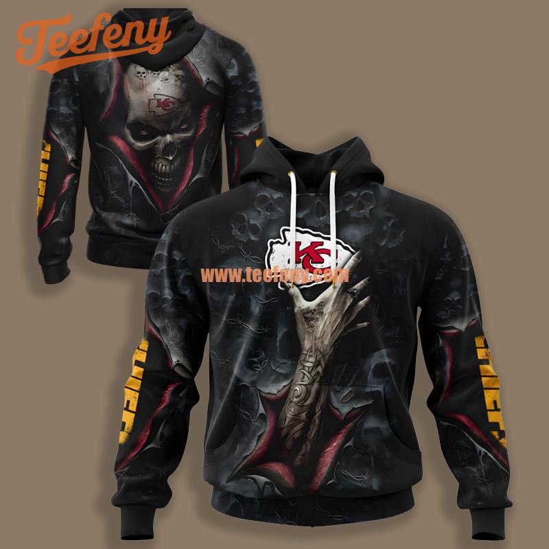 Kansas City Chiefs Devil Hand Black Print 3D Hoodie