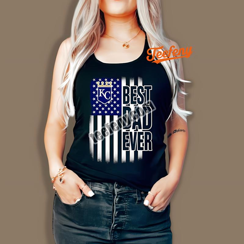 Kansas City Royals Best Dad Ever American Flag Personalized Tanktop Kansas City Royals Best Dad Ever American Flag Personalized Tanktop