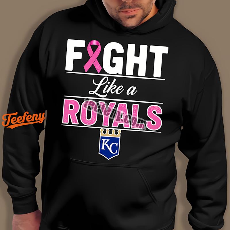 Kansas City Royals Breast Cancer Awareness Fight Like Cheap Custom Hoodie Kansas City Royals Breast Cancer Awareness Fight Like Cheap Custom Hoodie