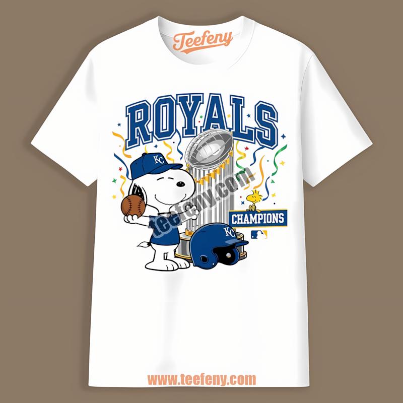 Kansas City Royals Champions Snoopy Celebration Regular Shirt