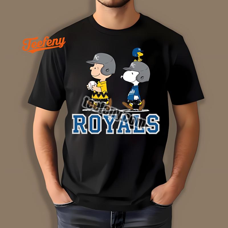 Kansas City Royals Charlie Brown Snoopy Play Together Fashion Shirt
