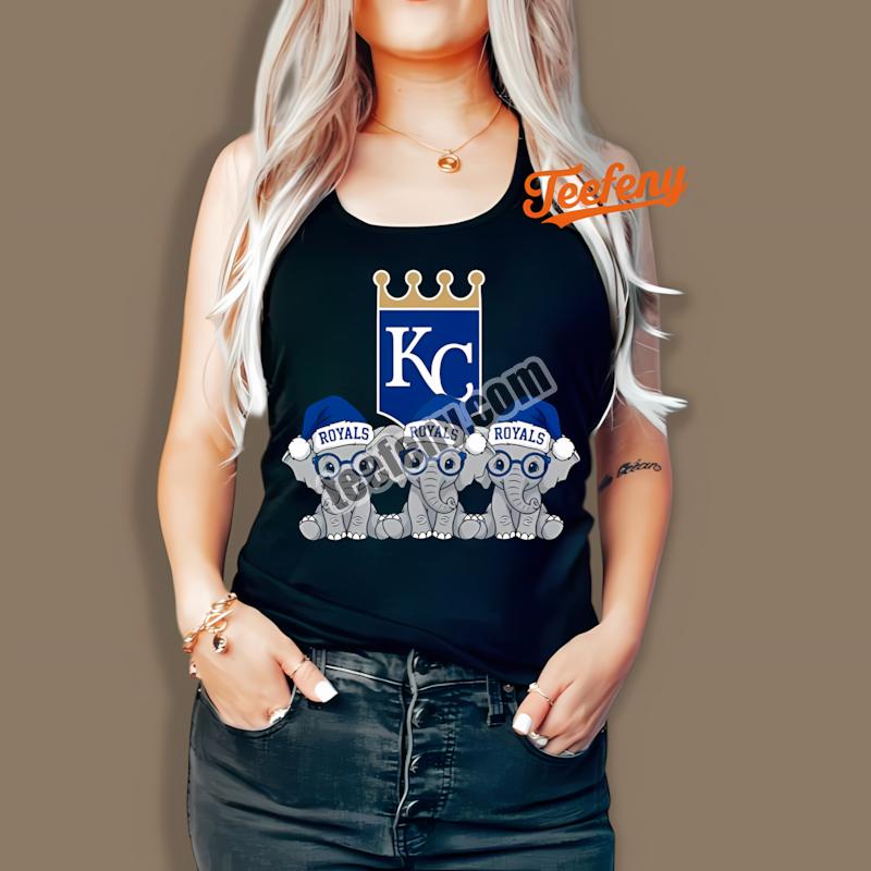 Kansas City Royals Christmas Elephants Mens Graphic Tanktop Kansas City Royals Christmas Elephants Mens Graphic Tanktop