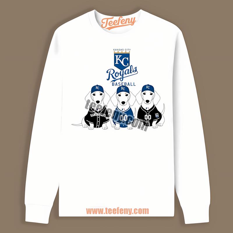 Kansas City Royals Dachshund Dogs Cotton Long Sleeve Kansas City Royals Dachshund Dogs Cotton Long Sleeve