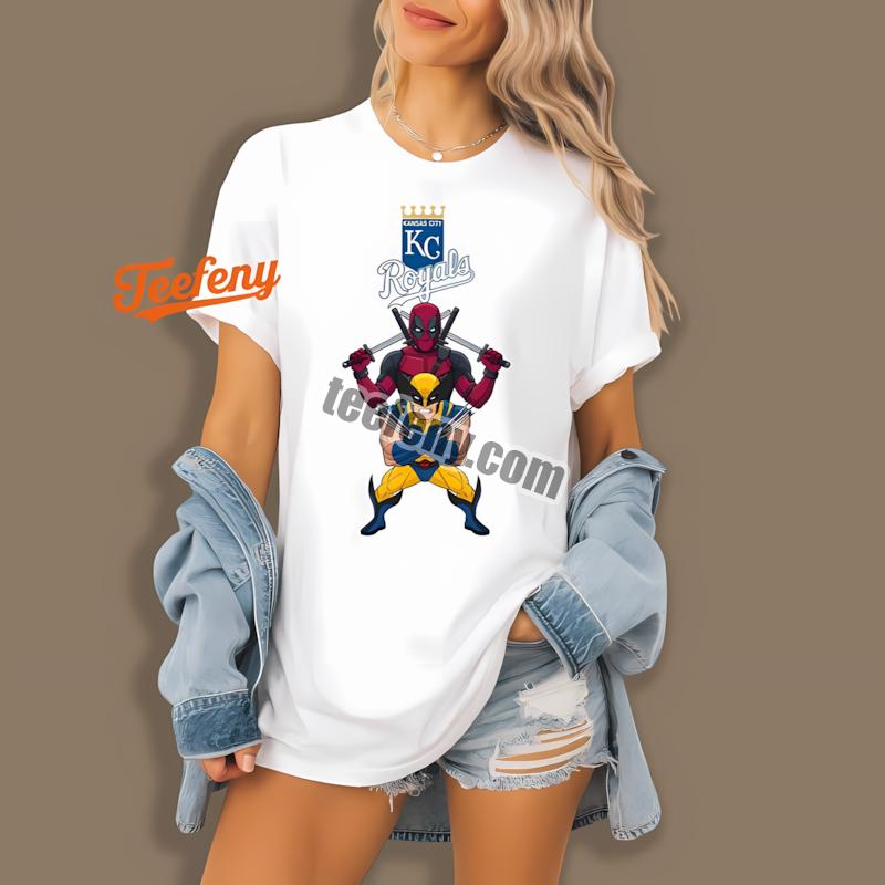Kansas City Royals Deadpool Wolverine Crossover Unisex Shirt