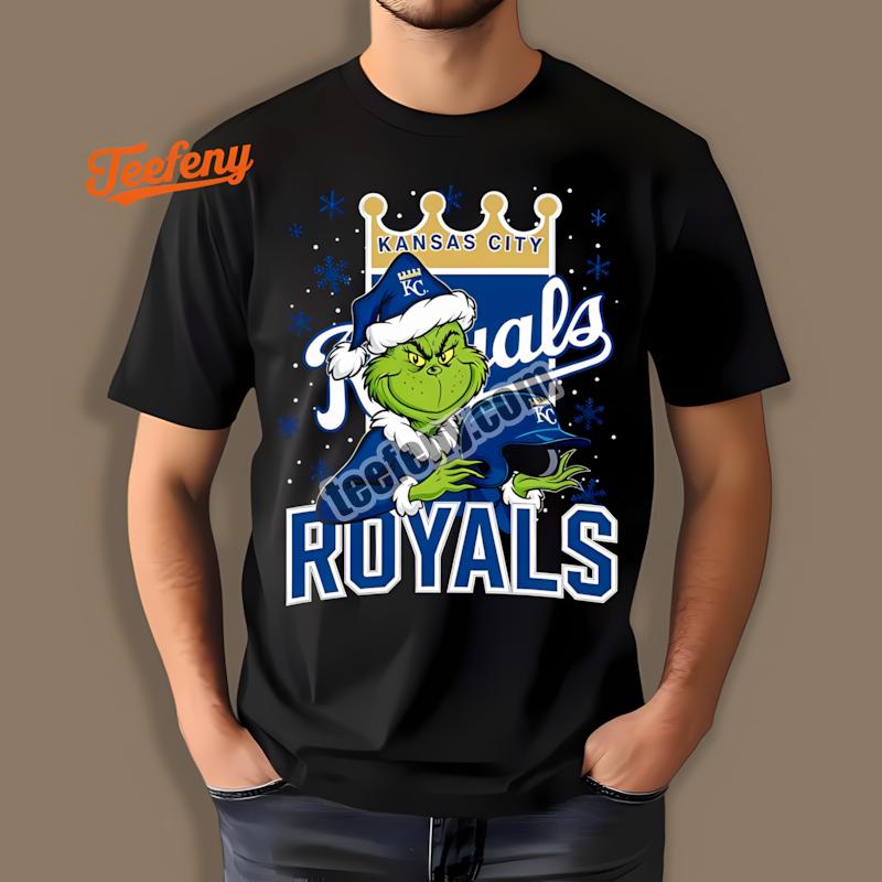 Kansas City Royals Funny Grinch Holding Helmet Shirt