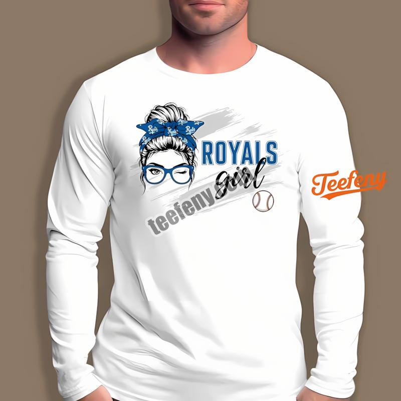 Kansas City Royals Girl Adults Long Sleeve For Fan Kansas City Royals Girl Adults Long Sleeve For Fan