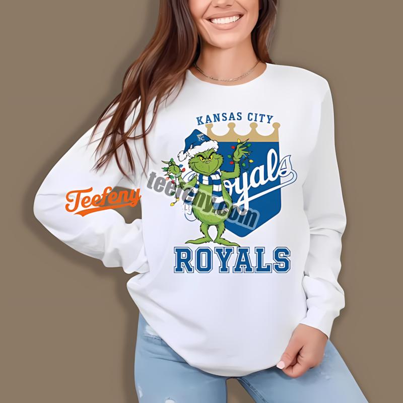 Kansas City Royals Grinch Christmas Retro Long Sleeve Kansas City Royals Grinch Christmas Retro Long Sleeve