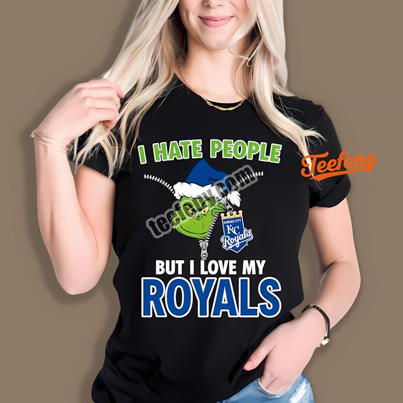 Kansas City Royals Grinch I Hate People Funny Shirt