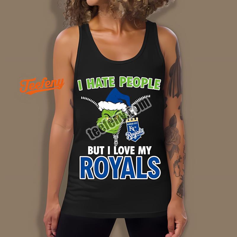Kansas City Royals Grinch I Hate People Funny Tanktop Kansas City Royals Grinch I Hate People Funny Tanktop