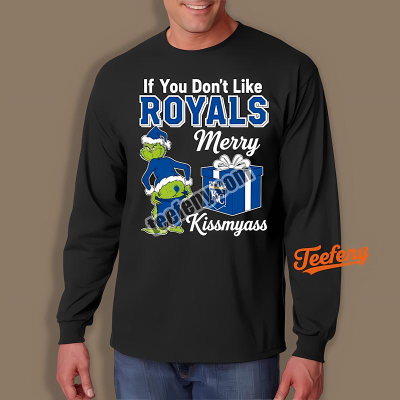 Kansas City Royals Grinch Kissmyass Funny Long Sleeve Kansas City Royals Grinch Kissmyass Funny Long Sleeve