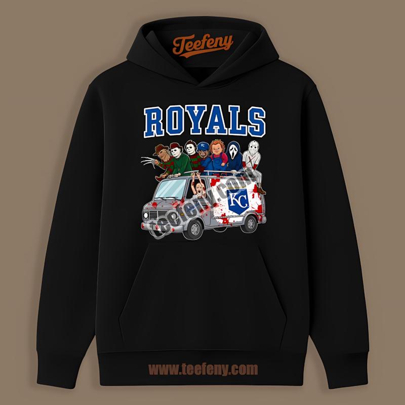 Kansas City Royals Halloween Characters On Bus Hoodie Men Women Kansas City Royals Halloween Characters On Bus Hoodie Men Women