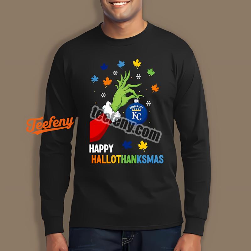 Kansas City Royals Happy Hallothanksmas Sports Long Sleeve Kansas City Royals Happy Hallothanksmas Sports Long Sleeve