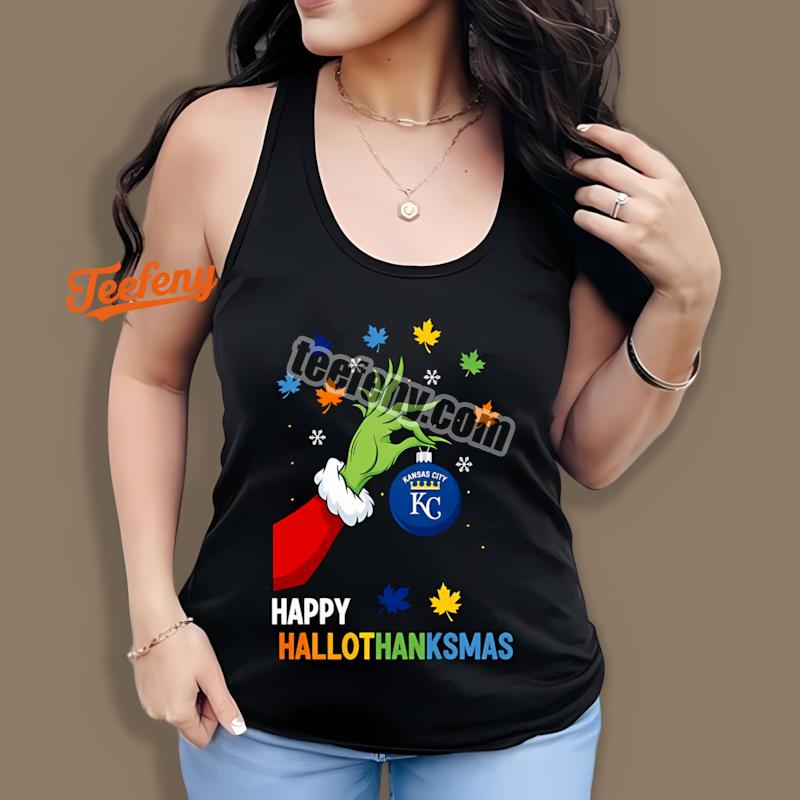 Kansas City Royals Happy Hallothanksmas Sports Tanktop Kansas City Royals Happy Hallothanksmas Sports Tanktop
