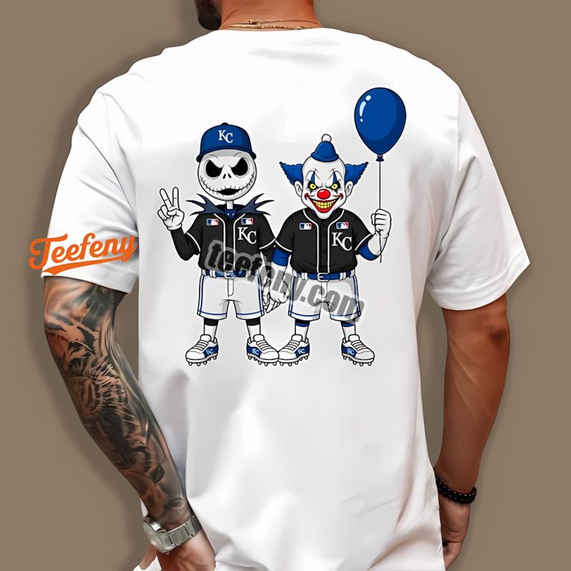 Kansas City Royals Jack Skellington And Pennywise Halloween Horror Shirt