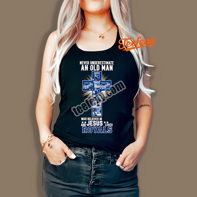 Kansas City Royals Jesus Never Underestimate An Old Man Classic Tanktop Kansas City Royals Jesus Never Underestimate An Old Man Classic Tanktop