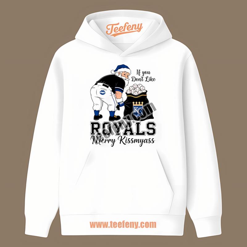 Kansas City Royals Merry Kissmyass Santa Funny Custom Hoodie Kansas City Royals Merry Kissmyass Santa Funny Custom Hoodie
