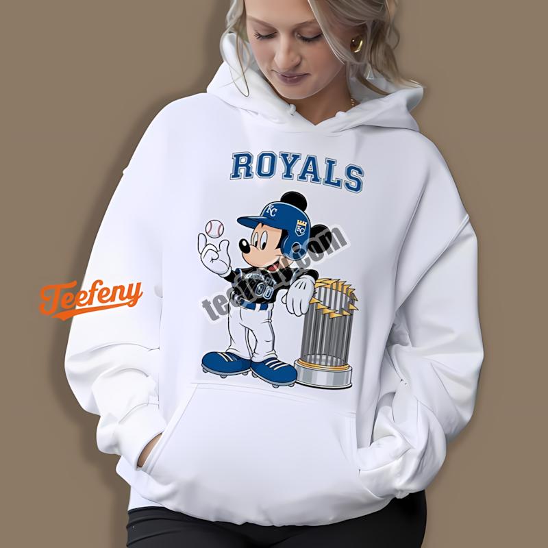 Kansas City Royals Mickey Baseball Bat Cartoon Best Hoodie Kansas City Royals Mickey Baseball Bat Cartoon Best Hoodie