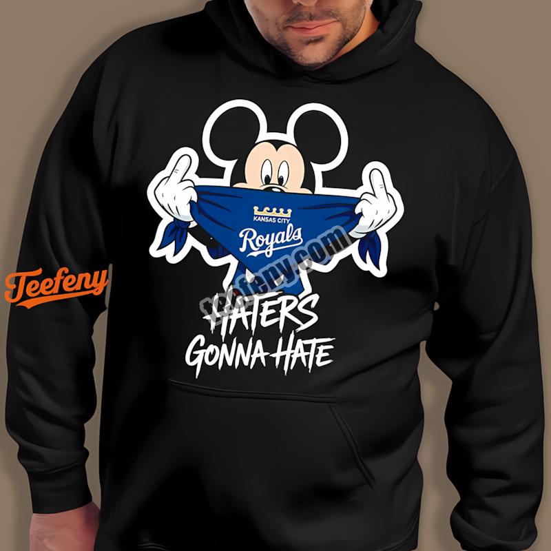 Kansas City Royals Mickey Haters Gonna Hate Dri Fit Hoodie Kansas City Royals Mickey Haters Gonna Hate Dri Fit Hoodie
