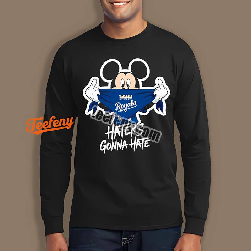Kansas City Royals Mickey Haters Gonna Hate Dri Fit Long Sleeve Kansas City Royals Mickey Haters Gonna Hate Dri Fit Long Sleeve