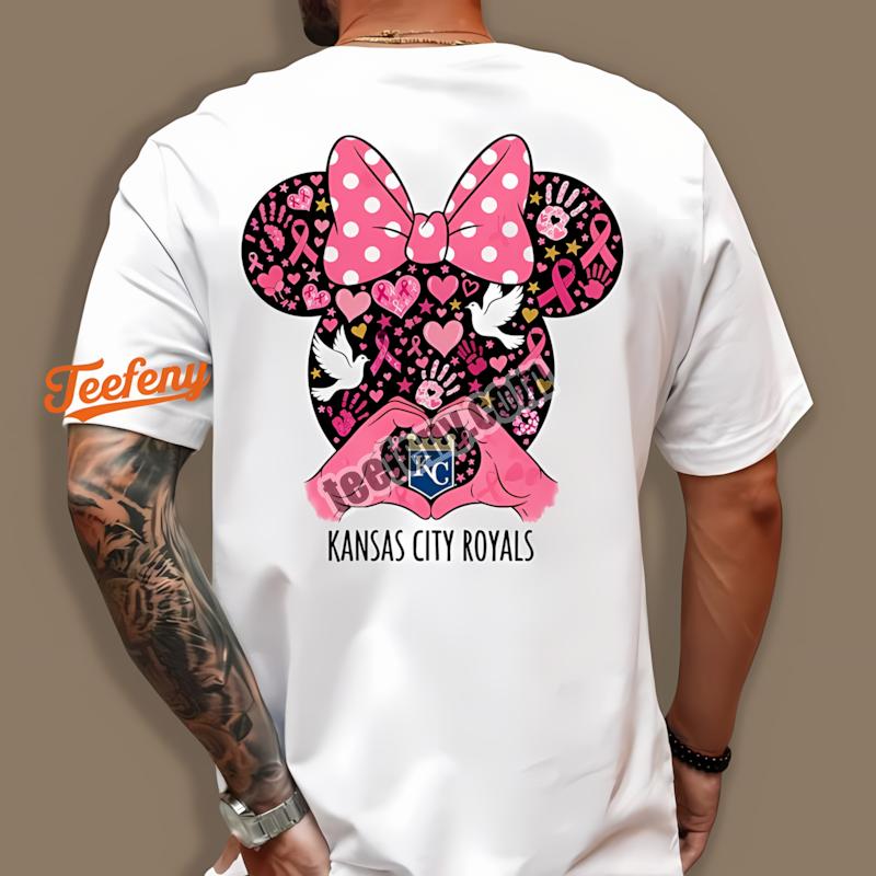 Kansas City Royals Minnie Mouse Breast Cancer Awareness Regular Shirt