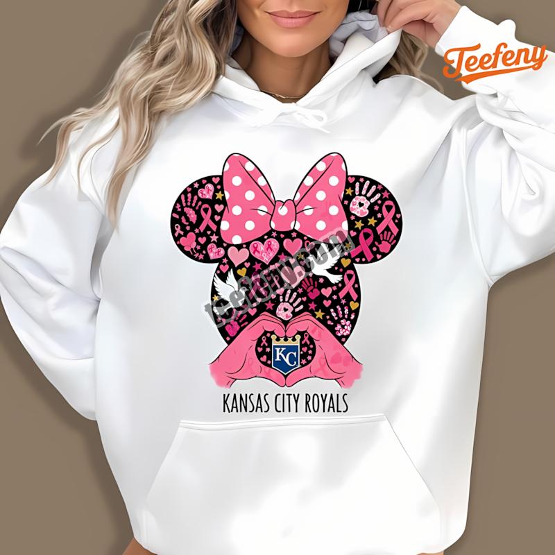 Kansas City Royals Minnie Mouse Breast Cancer Awareness Regular Hoodie Kansas City Royals Minnie Mouse Breast Cancer Awareness Regular Hoodie