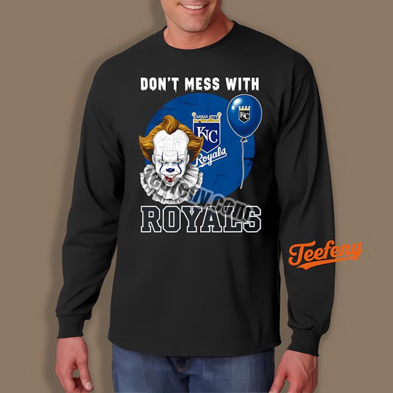 Kansas City Royals Pennywise Halloween Cotton Long Sleeve Kansas City Royals Pennywise Halloween Cotton Long Sleeve