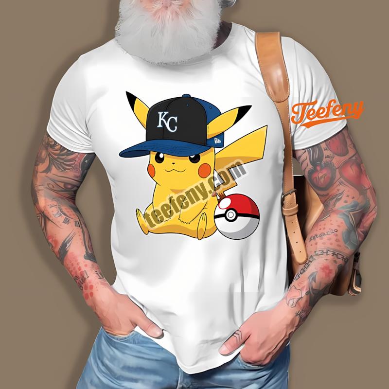 Kansas City Royals Pikachu Wearing Hat Trendy Shirt