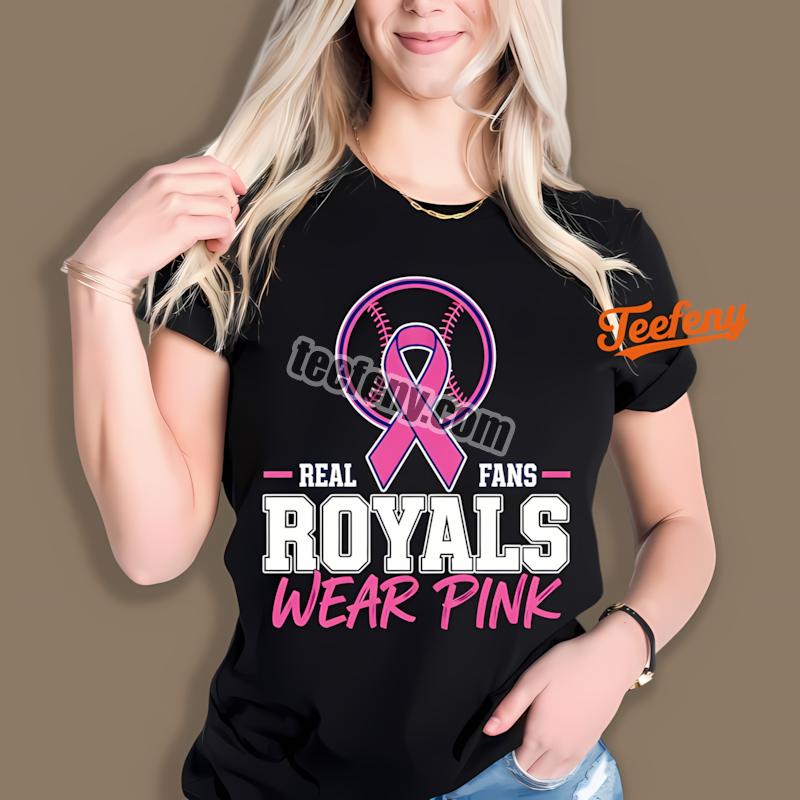 Kansas City Royals Real Fans Wear Pink Personalized Shirt